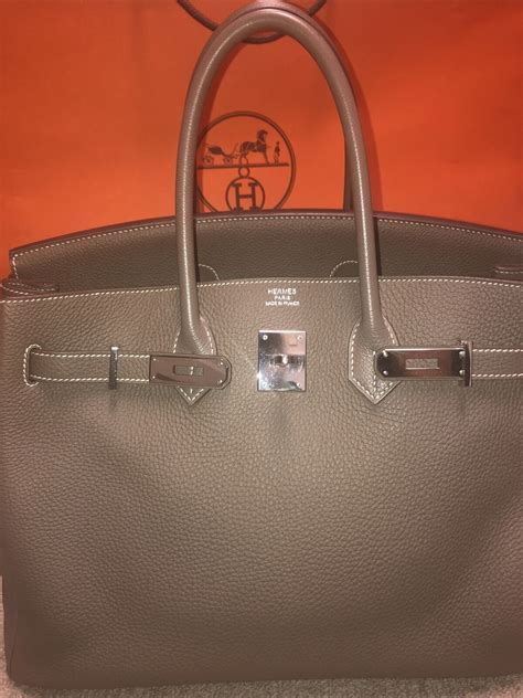 Hermès Taupe Togo Birkin 35 Palladium Hardware, 2013 